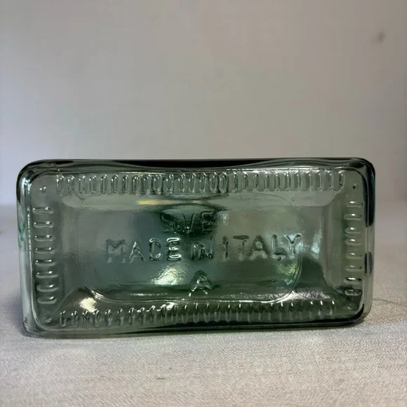 VTG SVE Made in Italy iridescent decanter, flask, apothecary bottle Green 10.5”